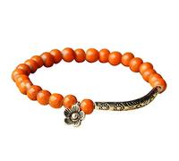 Generisch Reloj de pulsera plano con forma de metal para mujer cosida pulsera de rosas, talla única, Ceramics, No es una piedra preciosa