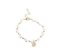 Generisch Relojes de pulsera para niñas adolescentes con perlas cultivadas y primera para niñas (6 12 años) cadena delicada para mujer, talla única, Acero inoxidable, No es una piedra preciosa