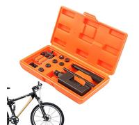 Generisch Remachadora de cadena y juego de herramientas, herramienta para quitar eslabones de cadena de bicicleta, para bicicletas de montaña, motos de carretera, garaje y taller, así como