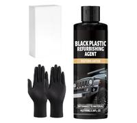 Generisch Renovador de Negro para Coche, 100 ml, Limpiador de Detalles, eliminador de oxidación para Coches con Guantes y para restauración de Detalles, Brillo Interior, Tablero de