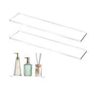 Generisch Repuesto de armario - 2 piezas acrílico transparente de alta resistencia | Bandeja organizador de baño, para baño, salón, pared, despensa, artículos de tocador, cosméticos, botellas de