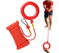 Generisch Rescue Rope - Floating Reflective Safety Line, Durable Ring Attachment, Rappelling Fall Protection Kit, High Strength | Boating Assistance, Fishing Safety, Camping Equipment, Swimming