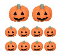 Generisch Resina Pequeñas Calabazas en Miniatura, Lote 10 | Figuras Planas | Decoraciones Dulces | Artesanía Creativa Accesorio Caso Casa Caso