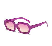Generisch Retro Square Candy Colored Sunglasses for Men and Women, Street Shot Outdoor Holiday Glasses (Color: B, Talla: M), F, medium