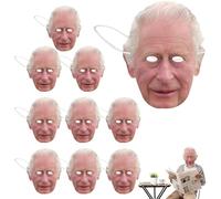 Generisch Rey Iii. Cubierta de la Cara de Coronación | 10 P Cs Decoraciones de Coronación 2023 Disfraces Faciales, 2023 × 30 cm Boda Real, Disfraz, Coronación Accesorios de Carretera