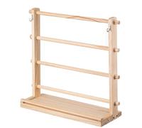 Generisch Ribbon Holder - Wood, 15.67x15.67x5.79 pulgadas, Spool Holder Sturdy Design | Organizador de cinta de almacenamiento de 4 niveles para sala de manualidades, tienda de pasteles, tienda de