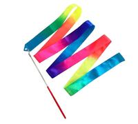 Generisch Ribbon Rhythmic Gimnasia - Gradient Color Dancing Training Supplies 4-Pack | Dance Streamer Wall for Preschooler Music Classes Home School Club Birthday Party Stage Performances, 2 metros