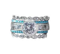 Generisch Ringelgasse 19 para joyería de moda femenina Accesorios populares Cojín de anillo de anillos, 6, Metal, Sin piedras preciosas