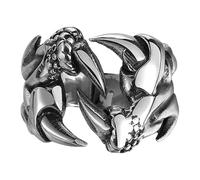 Generisch Ringelsocken Kniestrümpfe Adjustable Punk Style Ring Rock Dragon Rings Unisex Punk Halloween Dark Wind Ring For Women Men Ringe Schwarz Rot, Einheitsgröße, Metal, Sin piedras preciosas