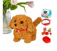 Generisch Robot Dog, Realistic Robot Puppy que actúa como un cachorro real, peluche interactivo electrónico, Animal, caminar, barking, vagabundo de cola para niños y adultos, 17 x 15 cm