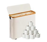 Generisch Rodamiento de rollos de papel higiénico con tapa | Cesta de tela multifuncional | Cesta impermeable para ruedas | Estante de almacenamiento para cajones Mesa de lavabo de esquina |