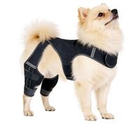 Generisch Rodillera para perros con 4 estabilizadores de metal - Protector de articulaciones ajustable y soporte para piernas para rehabilitación - Ayuda para la rotura del ligamento cruzado