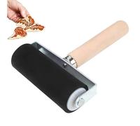 Generisch Rodillo de goma para manualidades - Rodillo de pintura con mango de madera - Pincel de pintura de pintura para arte impresión de estampación papel papel papel transferencia proyectos de