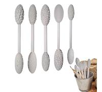 Generisch Rodillo de textura de arcilla - Modelado Clayy Stick | Conjunto de Herramientas de Cerámica | Multiple Claay ModelInng Patrón Rollers Kit | Texturas Rodillos Armados a Cuadros Handrollerr