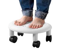 Generisch Roller Stool Short 360 Degree Rotating Low Ergonomic Seat for Pedicure Spa Homemovement without Getting Up