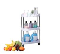 Generisch Rolling Storage Cart - Slim 4 Tier Utility Organizer, Mobile Unit | Estantería de Almacenamiento Estrecha para Cocina, baño, lavadero, Que Ahorra Espacio con n, Organizador de