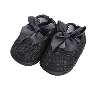 Generisch ropa de bebé niños niño zapatos primavera verano niña zapatos zapatos zapatos de suelo cinturón elástico lazo ligero cómodo, Negro , 19 EU