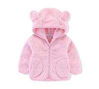 Generisch Ropa de calle Jack Abrigo Ropa Exterior Niños Forro Polar Niño Niño Invierno Niños Chaqueta con Bebé Abrigo & Chaqueta Chaleco Luminoso, Rosa., 1-2 años