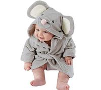 Generisch Ropa de dibujos animados para niñas, pijama con capucha, toalla de bebé, albornoz y conjunto de 2 unidades, gris, 2-3 años