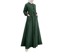 Generisch Ropa de oración para mujer Islam Boda de Gran Tamaño Moderno Vestido de Oración Batas Elegante Largo Manga Larga Cómodos Vestidos Musulmanes Color Sólido Árabe Ropa Islámica