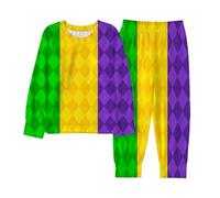 Generisch Ropa infantil para niña, traje de dos piezas con estampado de carnaval para niñas, divertido juego de fiesta y vacaciones de camiseta y pantalones cortos, multicolor, 4-5 años