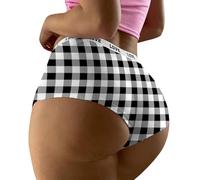 Generisch Ropa interior de bikini suave con estampado de vacaciones para el día a día, elástico, transpirable, diseño festivo para alegría estacional, Blanco, L