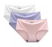 Generisch Ropa interior de encaje sexy para mujer con táctica sedosa, 3 unidades, ropa interior sexy para hombres, Rosa., L Corto