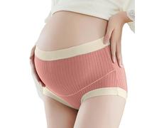 Generisch Ropa interior de maternidad elástica sin costuras, con cintura de sujeción óptima para semanas de embarazo desde principios hasta tardíos Panties, Rojo sandía, 5XL