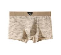 Generisch Ropa interior de moda para hombre suave seda de hielo con cintura media transpirable hora del día, beige, XXL