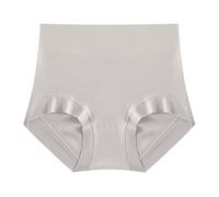 Generisch Ropa interior de terciopelo de talle alto para mujer, talla grande, sin costuras, grado A, sección Baby Pure, Gris claro., L