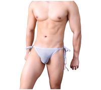 Generisch Ropa interior Mini Malla Tanga Bikini Calzoncillos Bragas Bragas Ropa Interior Deportiva Transpirable Suave Ropa Interior Cintura Baja, gris, M