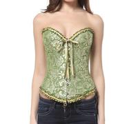 Generisch Ropa interior nupcial Boda Bordado Top Plus Size Corpiño con Forma de Pierna, verde, 5XL