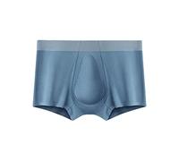 Generisch Ropa interior para hombre Bolsa de soporte de camuflaje, entrepierna cómoda, transpirable, sin costuras, ángulo plano, ropa interior para hombre, calzoncillos bóxer para hombre amor, azul