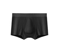 Generisch Ropa interior para hombre Bolsa de soporte de camuflaje, entrepierna cómoda, transpirable, sin costuras, ángulo plano, ropa interior para hombre, calzoncillos bóxer para hombre amor, Negro