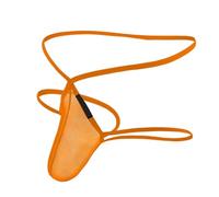 Generisch Ropa interior para hombre con cuello en U y espalda en T, tanga doble para una elegancia seductora, naranja, L