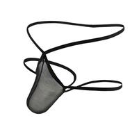 Generisch Ropa interior para hombre con cuello en U y espalda en T, tanga doble para una elegancia seductora, Negro , L