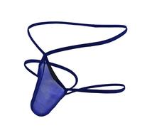 Generisch Ropa interior para hombre con cuello en U y espalda en T, tanga doble para una elegancia seductora, azul, XL