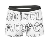 Generisch Ropa interior para hombre con diseños festivos transpirabilidad en la vida cotidiana, Blanco, L