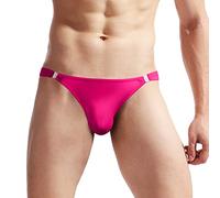 Generisch Ropa interior para hombre translúcida seda hielo hebilla baja tanga T pantalones transpirables sin costuras elástico cómodo seductor ultrafino invisible en la vida cotidiana portátil, Rosa