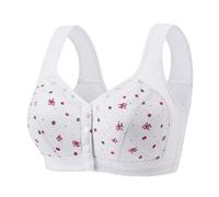 Generisch Ropa interior sexy para mujer, sujetadores para mujeres mayores, sujetadores con cierre frontal, sin aros, bralette con cobertura completa para senos colgantes, sujetador de yoga para mujer