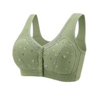 Generisch Ropa interior sexy para mujer, sujetadores para mujeres mayores, sujetadores con cierre frontal, sin aros, bralette con cobertura completa para senos colgantes, sujetador de yoga para mujer