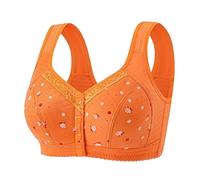 Generisch Ropa interior sexy para mujer, sujetadores para mujeres mayores, sujetadores con cierre frontal, sin aros, bralette con cobertura completa para senos colgantes, sujetador de yoga para mujer