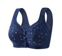 Generisch Ropa interior sexy para mujer, sujetadores para mujeres mayores, sujetadores con cierre frontal, sin aros, bralette con cobertura completa para senos colgantes, sujetador de yoga para mujer