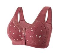 Generisch Ropa interior sexy para mujer, sujetadores para mujeres mayores, sujetadores con cierre frontal, sin aros, bralette con cobertura completa para senos colgantes, sujetador de yoga para mujer