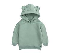 Generisch Ropa para niños y niños, con oreja, sudadera para bebé, sudadera con capucha para bebé, camiseta de chándal, verde, 2-3 años