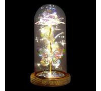 Generisch Rosas Artificiales - Rosa de Colores Brillantes en Bola de Decorativa como decoración de luz Duradera para niñas, Mujeres, Abuelas, casa, Dormitorio, Sala de Estar, para Regalo