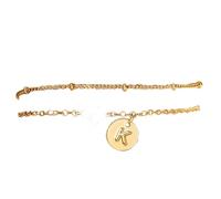 Generisch Rose 8 Pulsera para Mensaje Joyería de Cartas, Pulsera de Cuatro Discos Monogramas, Joyas Personalizadas para Mujeres y Adolescentes Rosa Elección Pareja Elección Anillos, talla única, Metal