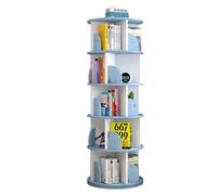 Generisch Rotating Bookcase 360 Degree Display - Estante de almacenamiento de madera para espacios pequeños, ideal para dormitorio o sala de estar, organizador de esquina