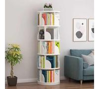 Generisch Rotating Bookcase 360 Degree Display - Estante de almacenamiento de madera para espacios pequeños, ideal para dormitorio o sala de estar, organizador de esquina