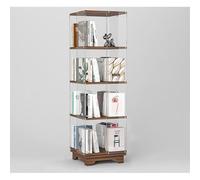 Generisch Rotating Bookcase, Multifunctional Acrylic Bookcase, Transparent Design, 3/4/5/6 niveles, adecuado para Office and Living Room, Bookcase Children's Rotating Bookcase, Modern Style
